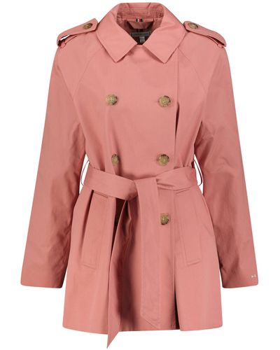 Tommy Hilfiger Jacke COTTON SHORT TRENCH - Pink