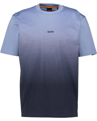 BOSS T-Shirt TE_GRADIENT Regular Fit - Blau