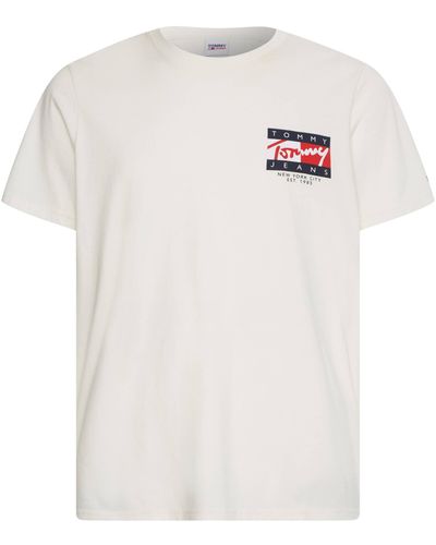 Tommy Hilfiger T-Shirt VINTAGE FLAG SIGNATURE TEE - Weiß