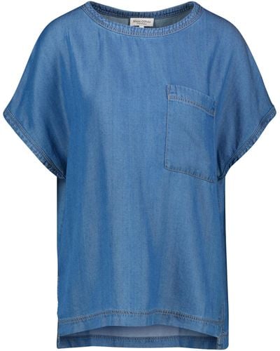 Marc O' Polo Bluse mit Brusttasche - Blau