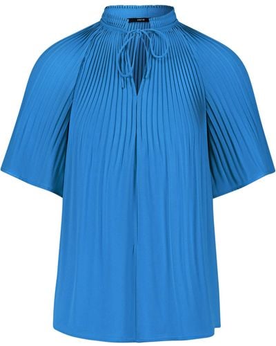 Zero Bluse mit Falten - Blau