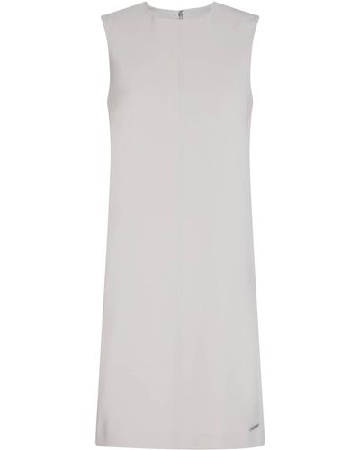Calvin Klein Etuikleid STRUCTURE CREPE NS SHIFT DRESS - Weiß