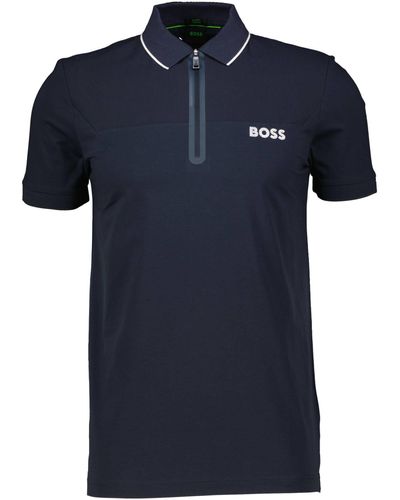 BOSS Poloshirt PHILIX Slim Fit - Blau