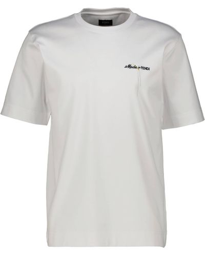 Fendi T-Shirt MADE IN - Weiß