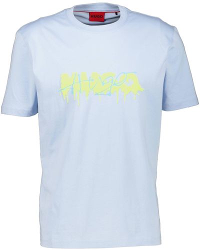 HUGO T-Shirt DACATION Regular Fit - Blau