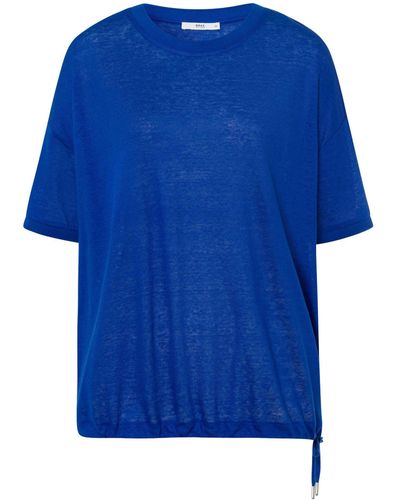 Brax T-Shirt aus Leinen STYLE CANDICE - Blau