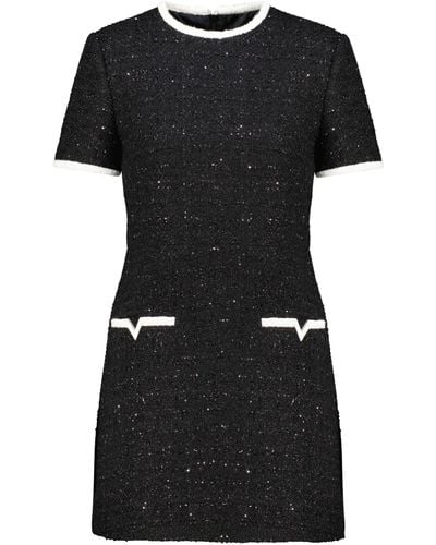 Valentino Kleid aus Glaze Tweed - Schwarz
