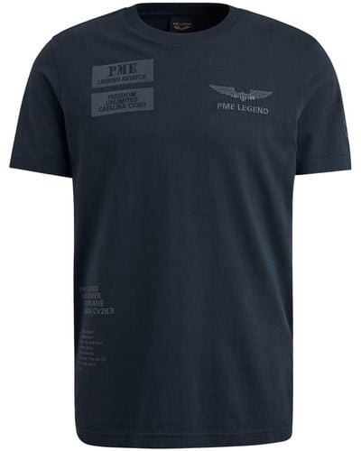 PME LEGEND T-Shirt aus Baumwolle - Blau