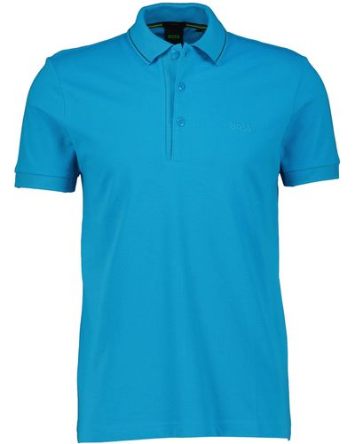 BOSS Poloshirt PAULE 4 Slim Fit - Blau