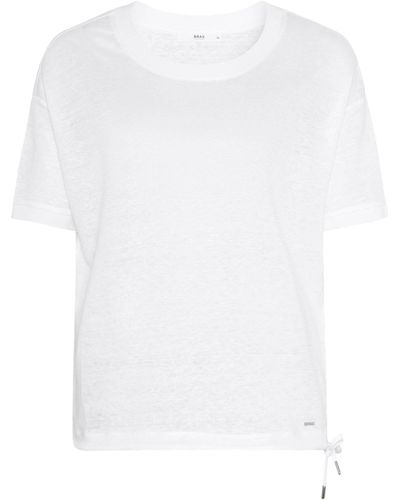 Brax T-Shirt aus Leinen STYLE CANDICE - Weiß