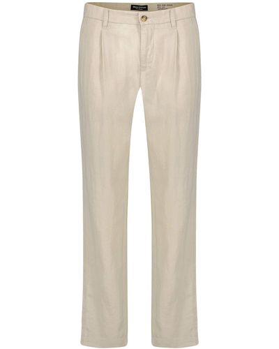 Marc O' Polo Leinenhose OSBY JOGGER PLEATS Tapered Fit - Natur