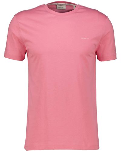 GANT T-Shirt CONTRAST LOGO Slim Fit - Pink