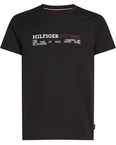 Tommy Hilfiger T-Shirt mit Print - Schwarz