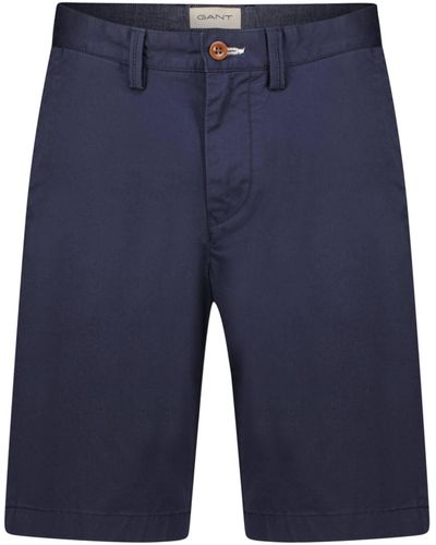 GANT Twill Shorts Slim Fit - Blau