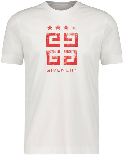 Givenchy T-Shirt 4G STARS Slim Fit - Weiß