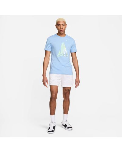 Nike Basketballshirt JA MORANT MENS DRI-FIT Regular Fit Kurzarm - Blau