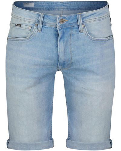Pepe Jeans Jeansshorts STRAIGHT SHORT Regular Fit - Blau