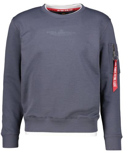 Alpha Industries Sweater - Blau