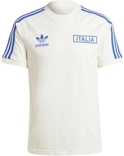 adidas Originals Fußballshirt ITALIEN ADICOLOR CLASSICS 3-STREIFEN T-SHIRT - Blau
