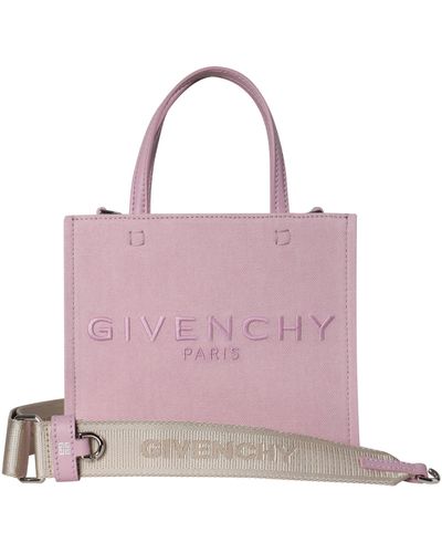 Givenchy Umhängetasche MINI G-TOTE BAG aus Canvas - Lila