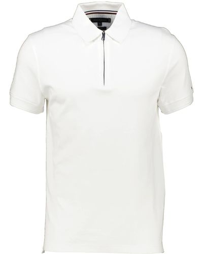 Tommy Hilfiger Poloshirt INTERLOCK Slim Fit Kurzarm - Weiß