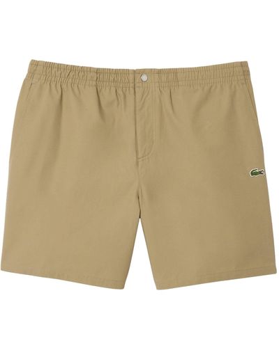 Lacoste Shorts aus Baumwoll-Popeline - Natur
