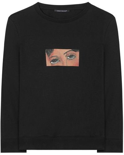 Luisa Cerano Sweatshirt mit Modigliani-Print STAATSGALERIE X - Schwarz