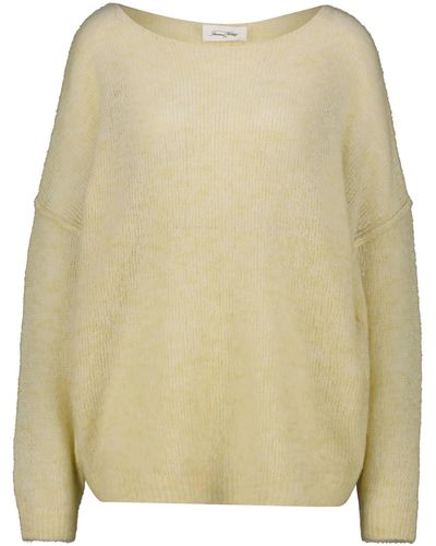 American Vintage Strickpullover mit Alpakawolle Relaxed Fit - Natur