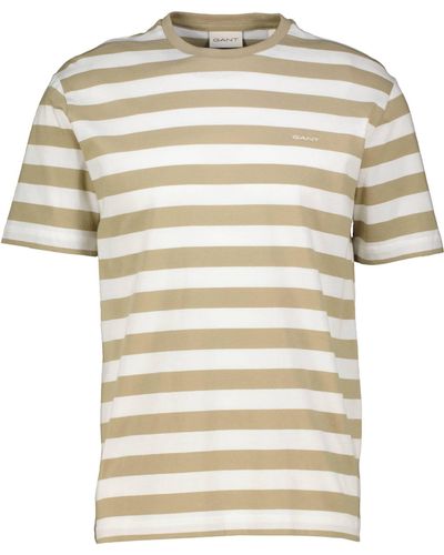 GANT T-Shirt STRIPE Regular Fit - Weiß