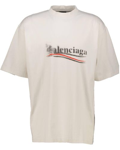 Balenciaga T-Shirt mit Schablonen-Print - Weiß