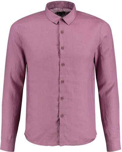 Key Largo Leinenhemd MSH LUIS 1/1 SOLID Langarm - Pink