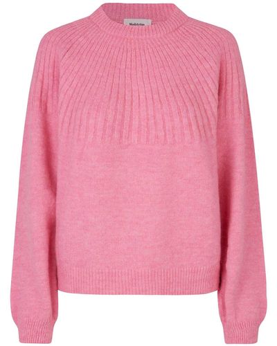 Modström Pullover TRUCE O-NECK - Pink
