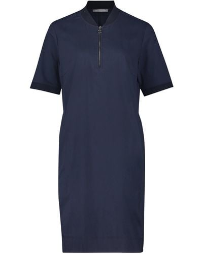 BETTY&CO Casual-Kleid mit Rippbündchen - Blau