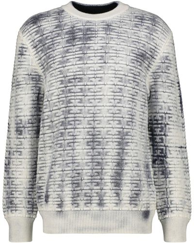 Givenchy Strickpullover aus Wolle CREW NECK JUMPER - Grau