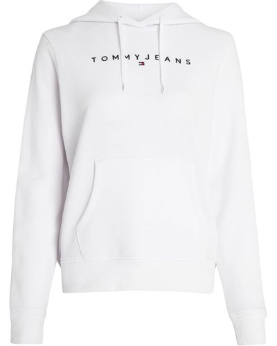Tommy Hilfiger Sweatshirt mit Kapuze TJW REG LINEAR HOODIE - Weiß