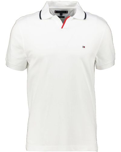 Tommy Hilfiger Poloshirt TIPPED V COLLAR Regular Fit - Weiß