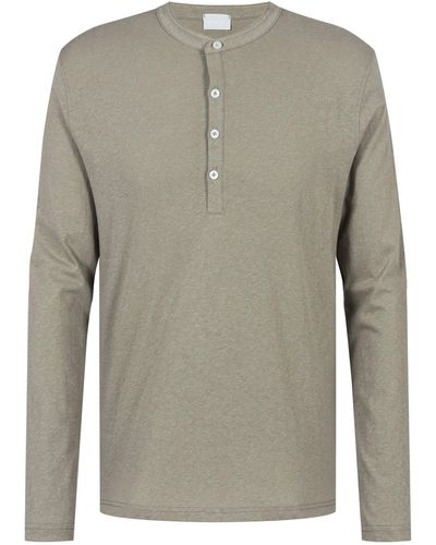 Mey Henley-Shirt Serie Linen - Grau