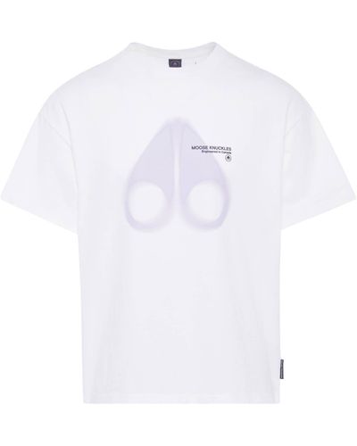 Moose Knuckles T-Shirt MAURICE TEE Slim Fit - Weiß