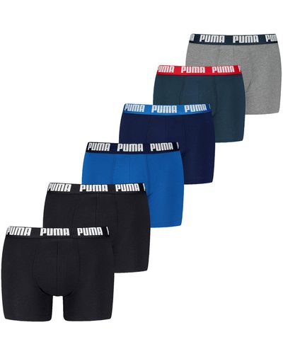 PUMA Underwear - Boxershorts Everyday Boxer 6er Pack - Blau