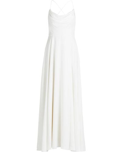 VM VERA MONT Abendkleid mit Wasserfallausschnitt - Weiß