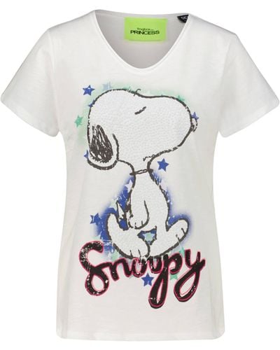 FROGBOX T-Shirt SNOOPY CHAIN STITCH - Grau