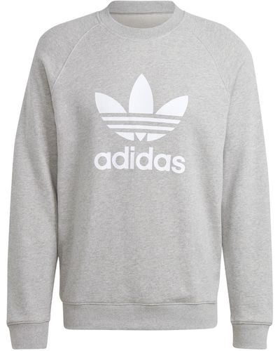 adidas Originals Lifestyle - Textilien - Sweatshirts Trefoil Crew Sweatshirt - Grau