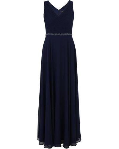 Vera Mont Abendkleid mit Plissee - Blau