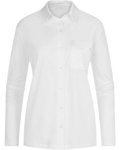 Mey Pyjama Shirt - Weiß