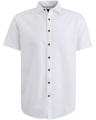 PME LEGEND Hemd Regular Fit Kurzarm - Weiß
