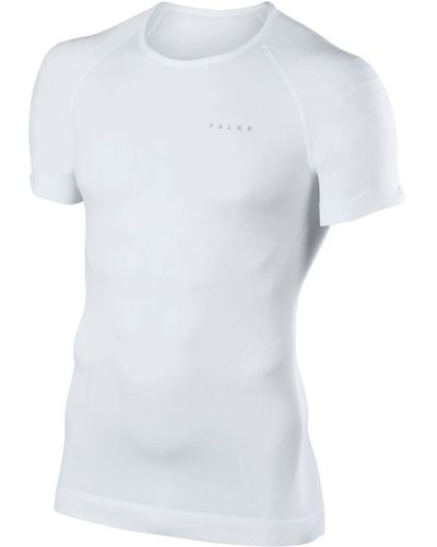 FALKE Trainingsshirt / Unterhemd Kurzarm - Weiß