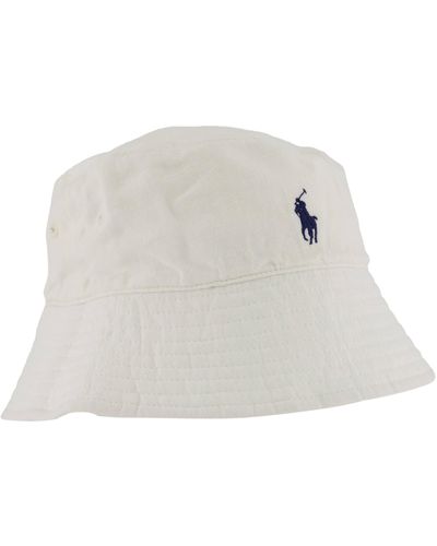 Polo Ralph Lauren Bucket Hat aus Leinen - Weiß