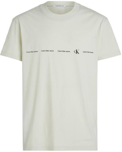 Calvin Klein T-Shirt LOGO REPEAT TEE - Weiß