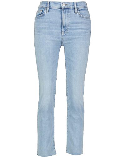 FRAME Jeans LE HIGH STRAIGHT Cropped Fit - Blau