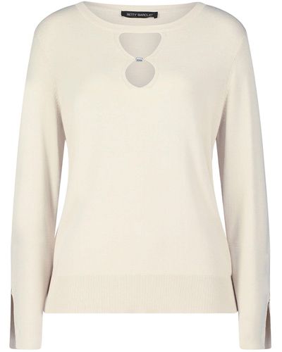 Betty Barclay Feinstrickpullover mit Cut-Outs - Natur